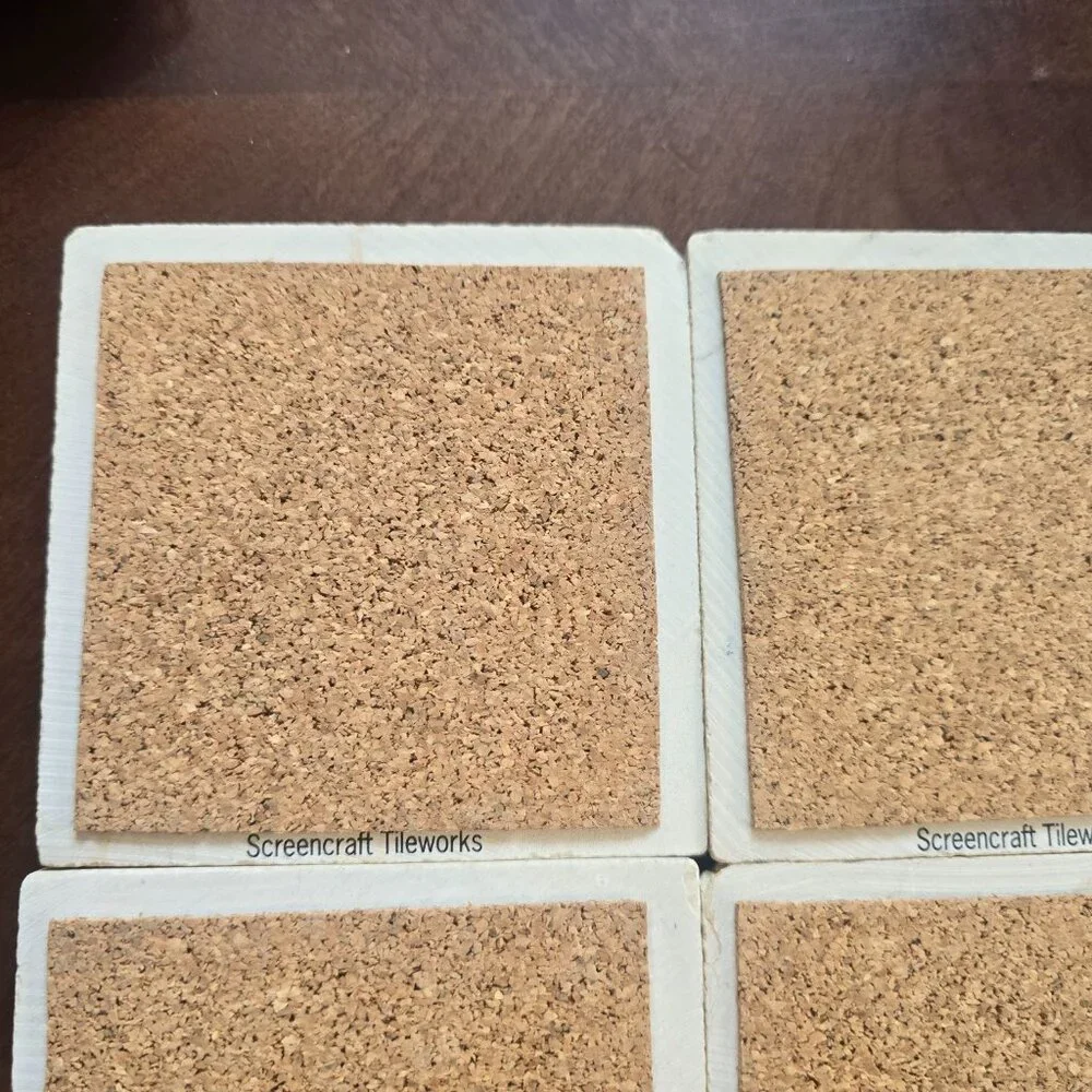 Screen Craft Tile Works Botticino Tumbled Marble Coaster of Alaska Anchorage.